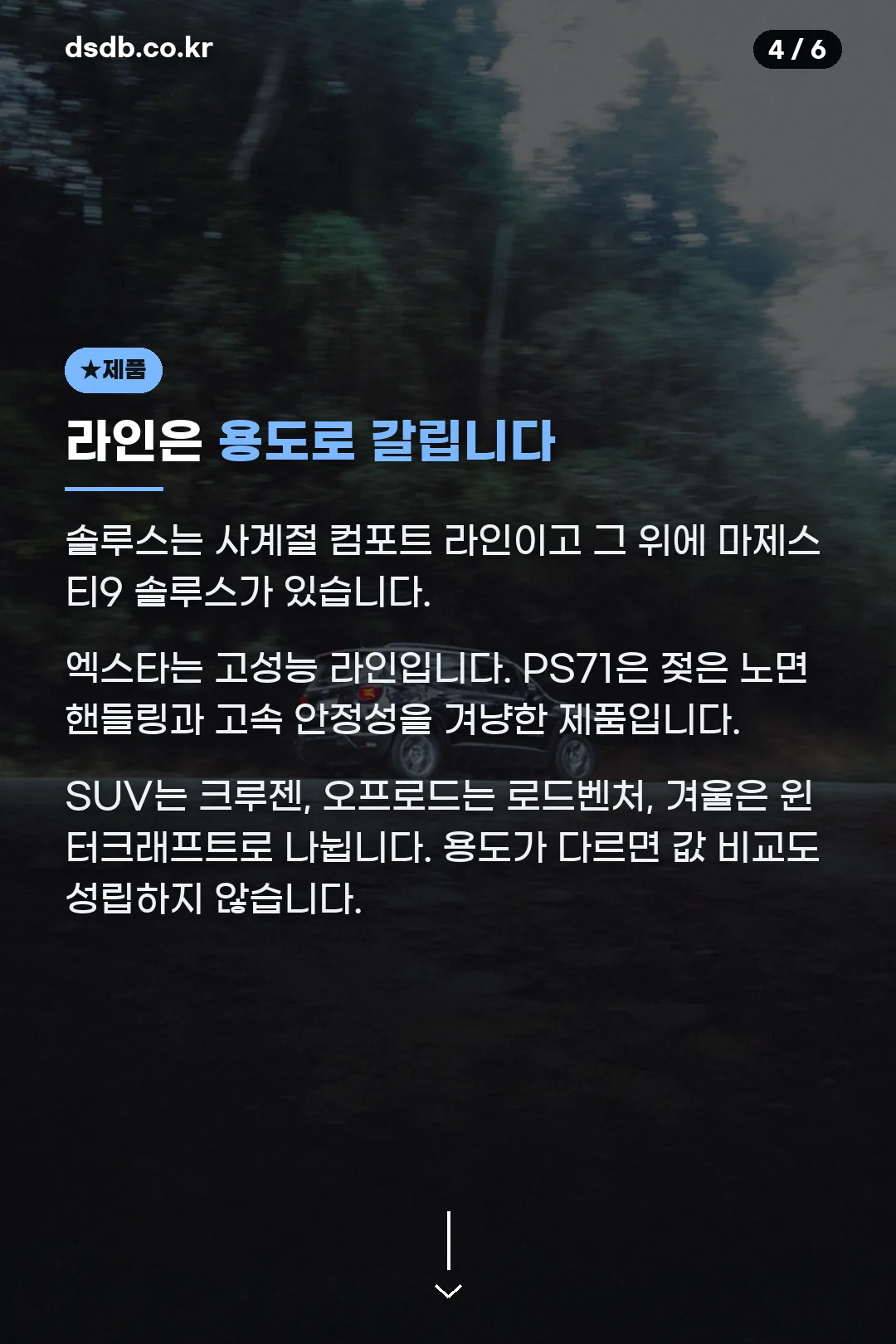 제품 라인 차이