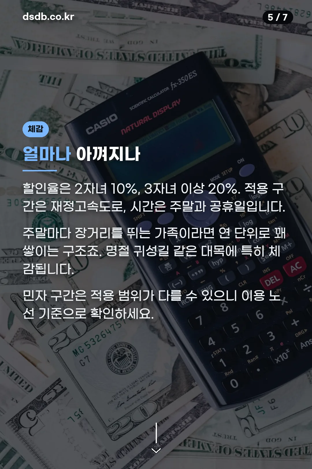 할인 체감 규모