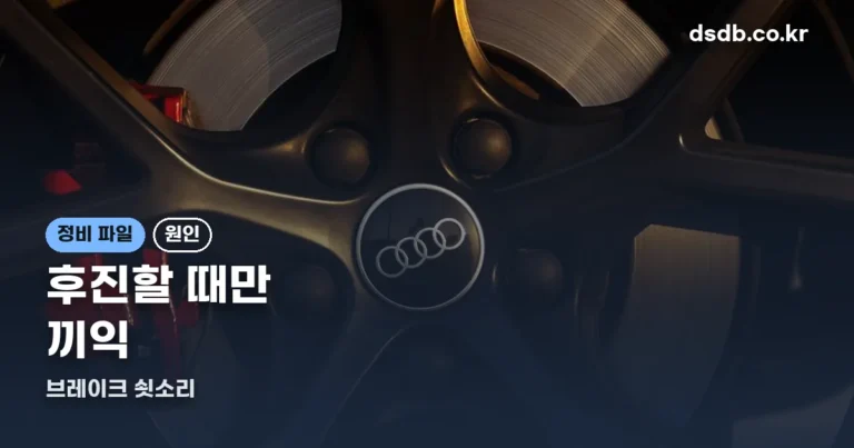 후진 시 끼익 소리 정리 썸네일