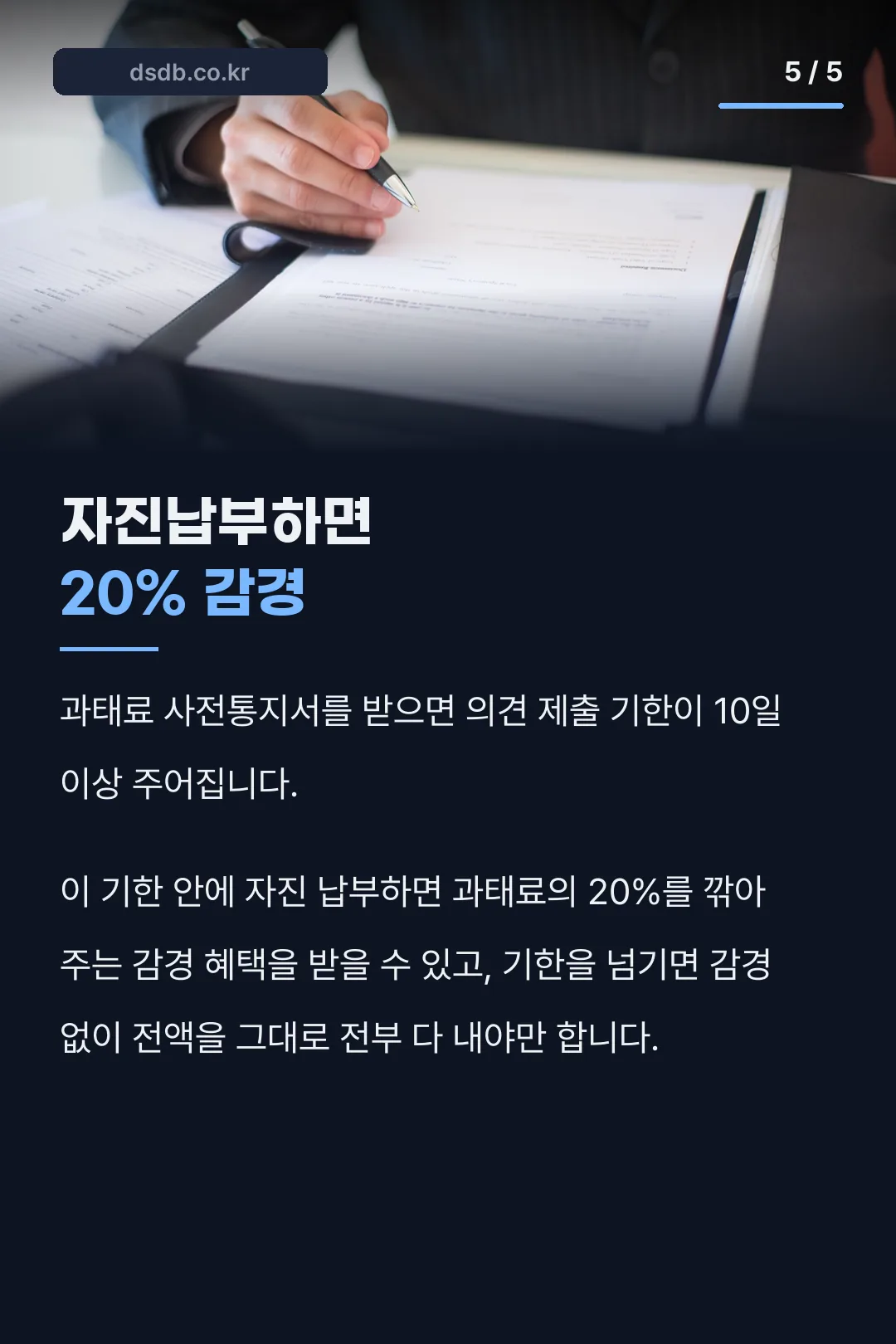 자진납부 20% 감경